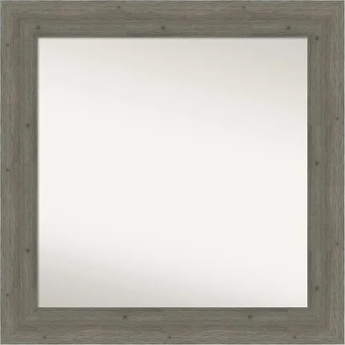 Miniatura 26 de Amanti Art Espejo de baño gris para sobre el fregadero, 27 x 27 pulgadas, espejo de tocador cuadrado gris, marco de madera rústica de campo medio