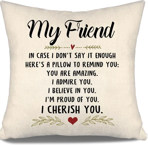 Miniatura 10 de En caso de que no lo diga lo suficiente aquí hay una almohada para recordarte que eres increíble, te aprecio, te quiero. Funda de almohada para tía