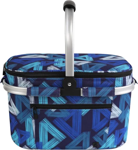 Miniatura 15 de ALLCAMP Cesta de pícnic, 2 cajas de hielo incluidas con enfriador aislado de 32 litros, cesta de picnic plegable gruesa con cestas extraíbles