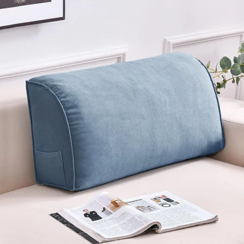 Miniatura 11 de Almohada decorativa para sofá, cojín de respaldo con funda de almohada extraíble para sala de estar, cabecero, almohada de lectura para cama, Aqua