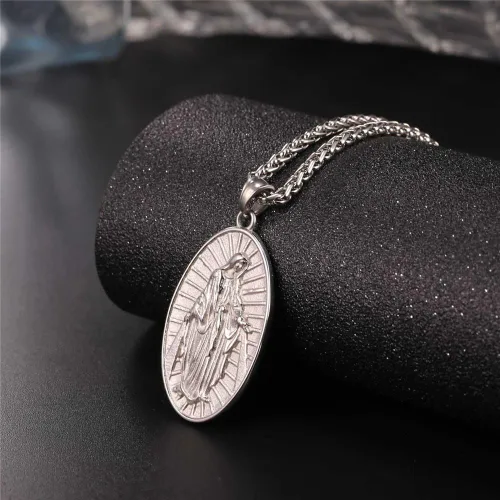Miniatura 119 de U7 Saint Benedict/Michael Medal Necklace, 316L Stainless Steel Virgin Mary Necklace for Men Women, Bible Verse Protection Necklace Catholic