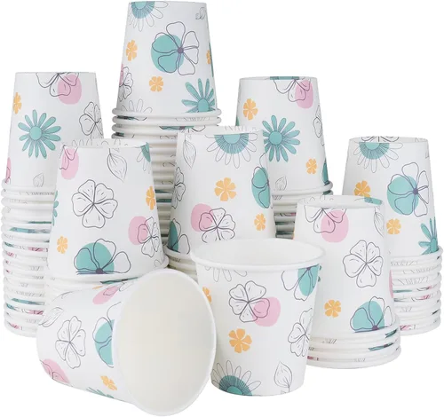 Miniatura 8 de Lamosi Paquete de 300 tazas de baño de 3 onzas, vasos de papel de 3 onzas, taza de enjuague bucal, mini taza de papel para fiestas, pícnics