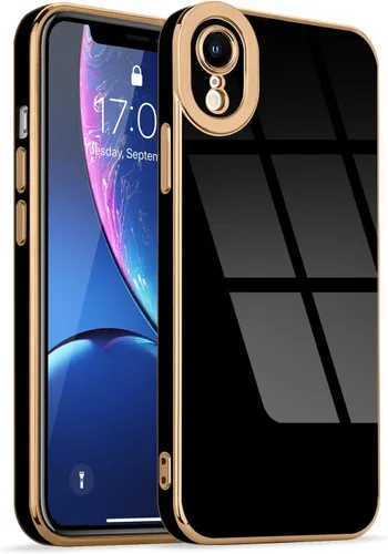 Miniatura 114 de Lafunda Diseñada para iPhone 13 Pro, fundas lujosas con chapado lindo para mujeres y niñas, elegante borde dorado, a prueba de golpes, TPU con funda