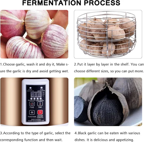 Miniatura 5 de Fermentador de ajo negro Caja de fermento inteligente automática 6L Fermentación rápida de 7 días Ajo negro Arroz dulce Fabricante de vino Natto