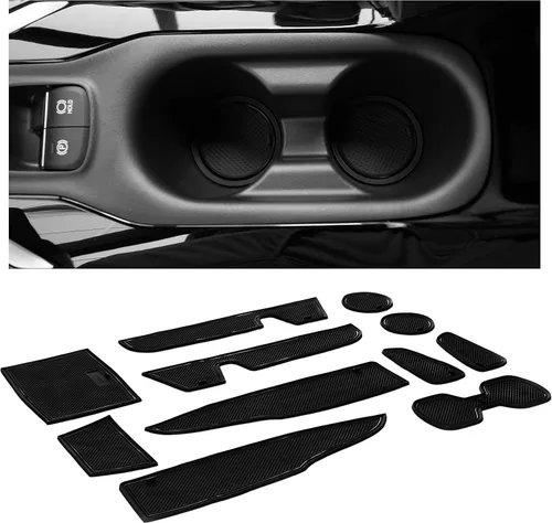 Miniatura 46 de CupHolderHero Compatible con accesorios Toyota Tundra 2014-2021 - Insertos de portavasos antideslizantes antipolvo, tapetes para consola central