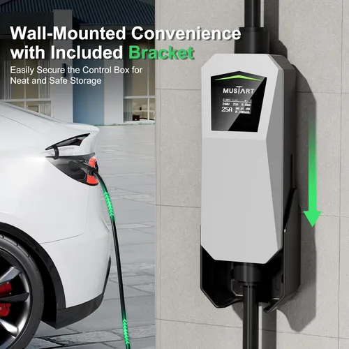Miniatura 6 de Cargador Tesla de Nivel 2, Cargador EV Portátil de 25A con Enchufe NEMA 14-30, Cable de 22 pies – Desbloqueando Comodidad con Liberación de Un