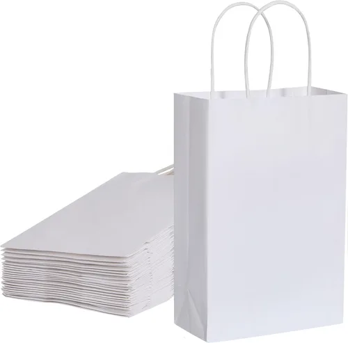 Miniatura 14 de SUNCOLOR Paquete de 24 bolsas de regalo amarillas con asas – Bolsas de 8" para regalos de fiesta, cumpleaños, Pascua y ocasiones especiales Amarillo