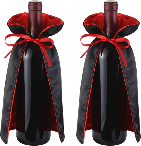Miniatura 8 de Decoración de cubierta de botella de vino de Halloween – Drácula y vampiro para vino de regalo