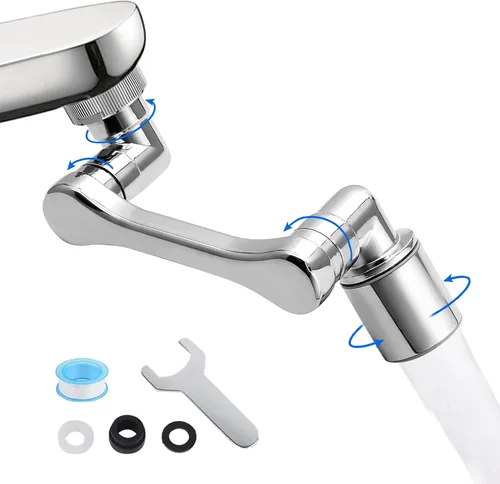 Extensor de grifo giratorio de 360° con adaptador, cabezal rociador multifuncional para fregaderos de baño y cocina (extensor de grifo giratorio de