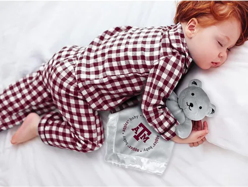 Miniatura 4 de Baby Fanatic Oso de seguridad gris - NCAA - Con licencia oficial Snuggle Buddy
