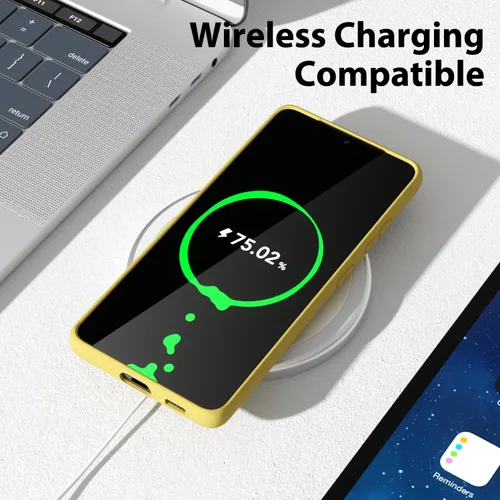 Miniatura 7 de oakxco Funda para teléfono Samsung Galaxy S21 Ultra de silicona líquida con agarre, linda, delgada, fina, suave, de goma TPU lisa y suave, cubierta