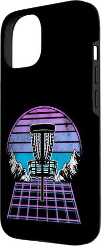 Miniatura 2 de Disco Golf Basket 90s Synthwave Sunset Retrowave Frisbee Golf Case para iPhone 15
