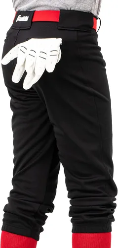 Miniatura 8 de Franklin Sports Pantalones de béisbol y sóftbol juveniles, hasta la rodilla + pantalones de béisbol de ajuste relajado para niños, color blanco