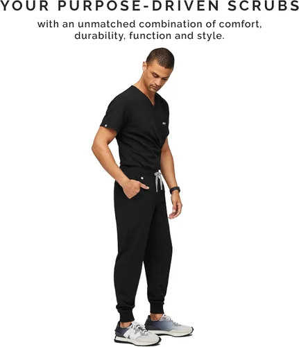 Miniatura 7 de FIGS Tansen - Pantalones deportivos para hombre, ajuste delgado, 5 bolsillos, elástico en 4 direcciones, pantalones quirúrgicos antiarrugas