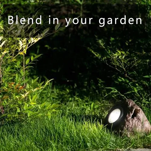 Miniatura 5 de Paquete de 4 luces solares de roca LED, impermeables, luces de piedra de jardín, focos de paisajismo al aire libre, patio, camino, entrada..