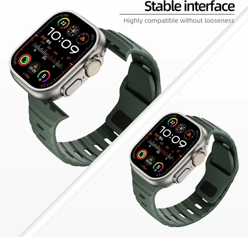 Miniatura 5 de Correas de silicona deportivas compatibles con Apple Watch Band de 1.929 in, 1.811 in, 1.772 in, 1.732 in, 1.654 in, 1.614 in, 1.575 in, 1.496 in