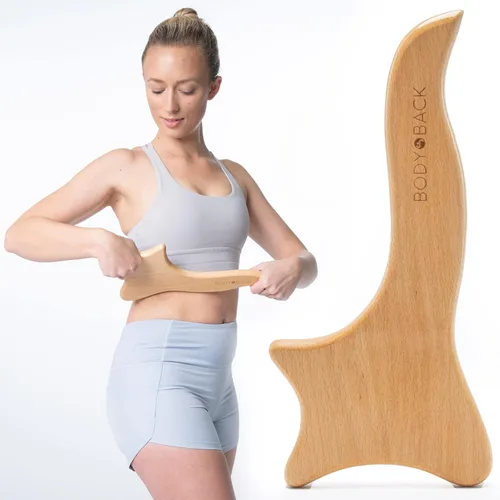 Miniatura 7 de Body Back Rodillo curvo de terapia de madera para maderoterapia, drenaje linfático, masaje de celulitis y rodillo de masaje, herramienta de masaje