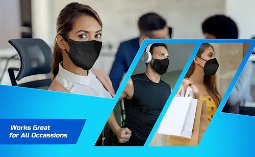 Miniatura 3 de Lyka Distribution KN95 Face Masks - 50 Pack - 5 Layer Protection Breathable KN95 Face Mask with Comfortable Elastic Ear Loop