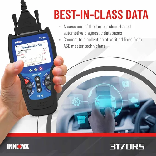 Miniatura 4 de INNOVA 3170RS Escáner OBD1 y OBD2, Herramienta de Escaneado de Sangrado ABS, Diagnóstico OBD2, Servicio de Calibrador, Vida de la Pastilla de Freno
