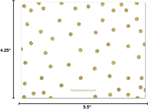Miniatura 4 de 48 Cnt Gold Glitter Graphic Dots Tarjetas de predicción para bebés - Blanco