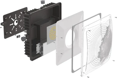 Miniatura 4 de Lámpara LED para toldo, 45 W 5850 lm HID/HPS de repuesto, 9.5 x 9.5 pulgadas, 5700 K, AC100-277 V, IP65 impermeable, luces de toldo para exteriores