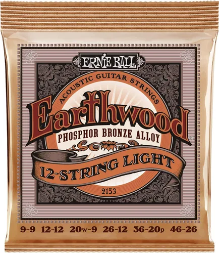 Miniatura 13 de Ernie Ball Earthwood P03543 - Cuerdas para guitarra acústica personalizadas de bronce fosforoso medio, paquete de 3, calibre 12.5-56