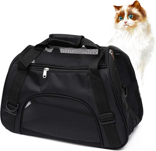 Miniatura 8 de MuchL Transportador de mascotas de lados suaves para gatos, transportador de perros para gatos pequeños y medianos, perros, cachorros, transportador