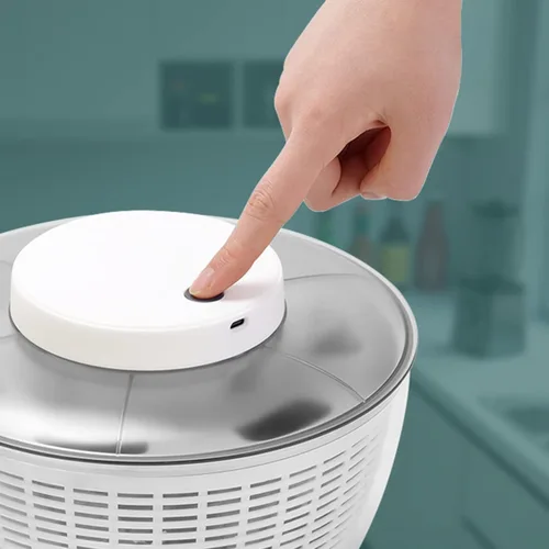 Miniatura 8 de Escurridor para lavadora de verduras, 500 rpm, eléctrico, recargable, desmontable, para ensalada
