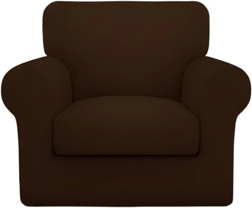 Miniatura 15 de Eco-Ancheng Fundas para silla, funda de sofá con funda de cojín de asiento separada con parte inferior elástica, 1 funda de asiento con brazos