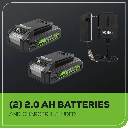 Miniatura 12 de Greenworks Kit de taladro inalámbrico sin escobillas de 24 V, 310 pulgadas/libras, embrague de 18+1 posición, portabrocas sin llave de 1/2 pulgada