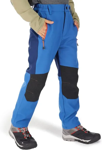 Miniatura 59 de linlon Pantalones impermeables para la nieve para niños y niños, forro polar lind para senderismo, softshell, cálidos, con aislamiento térmico