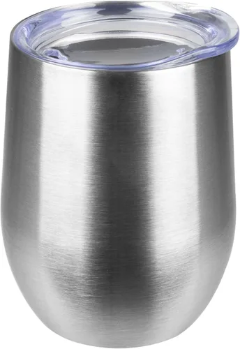 Miniatura 10 de StarSpeed Vaso de vino de 12 onzas con tapa, tazas de viaje de acero inoxidable sin pie con aislamiento de doble pared, taza de café aislada, vasos