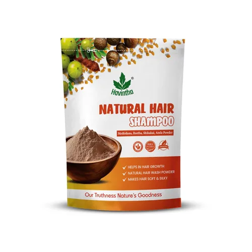 Havintha Champú natural para el cabello con Amla, Reetha, Shikakai y Methi dana en polvo para lavado del cabello, 8 onzas, 0.5 libras, 8.01 oz
