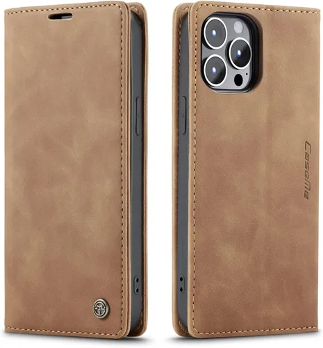 Miniatura 10 de SINIANL Funda de cuero para iPhone 13 Pro, cartera para iPhone 13 Pro, funda plegable con tapa y función atril magnética, funda protectora Negro