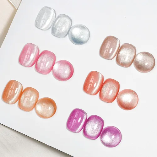 Miniatura 8 de Esmalte de uñas de ojo de gato con perla de sirena, secado rápido, esmalte de uñas magnético sin gel con imán, esmalte de uñas de ojo de gato