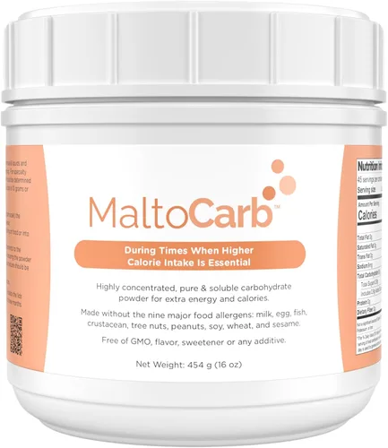 MaltoCarb Maltodextrina en polvo – Polvo de carbohidratos para energía sostenida, alto en calorías, absorción rápida, sin gluten, a base de plantas,
