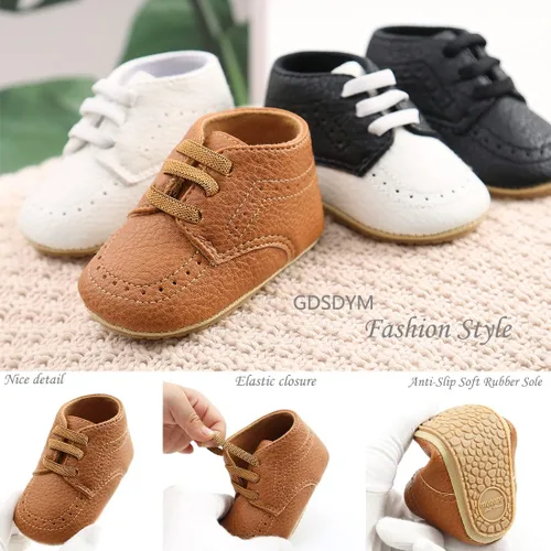 Miniatura 6 de Zapatos para bebés niños y niñas, suela suave, mocasines Oxford, zapatos de cuna para recién nacidos, zapatos antideslizantes para uniforme de boda
