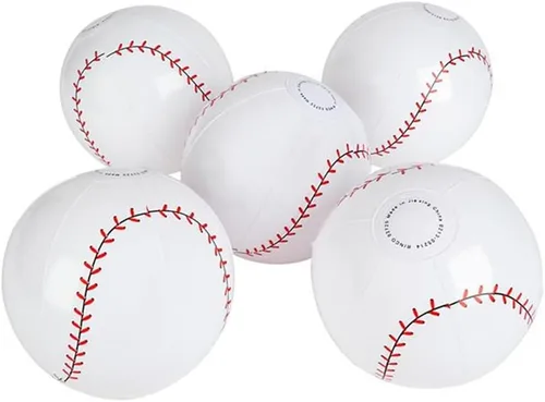 HAPPY DEALS - Pelota de playa de béisbol inflada, paquete de 12, pelotas de béisbol inflables de 9 pulgadas, para mayores de 3 años