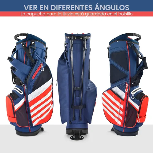 Miniatura 7 de BOBOPRO Bolsa de Soporte de Golf, Ligera con Divisores Superiores de 14 Compartimentos, Bolsa de Transporte de Golf con 8 Bolsillos, Bolsa de Golf