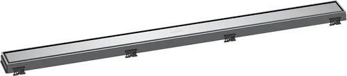 Miniatura 24 de hansgrohe RainDrain Match - Drenaje de ducha lineal para 23 5/8 pulgadas, con marco de altura ajustable en cromo, drenaje rectangular de acero