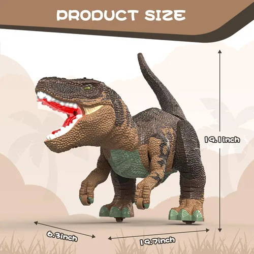 Miniatura 2 de Juguetes de dinosaurio grande para niños de 3 a 9 años, juguete de figura de dinosaurio grande Tyrannosaurus rex con almacenamiento en la barriga