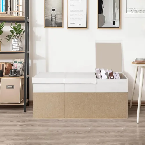 Miniatura 6 de INDRESSME Caja de juguetes extra grande de 185L, organizador de almacenamiento de juguetes, contenedores de almacenamiento plegables con tapas, baúl