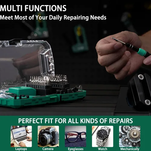 Miniatura 4 de Kit de destornilladores de precisión, 43 en 1 con 36 puntas kit de herramientas de reparación multifunción, kit de controlador magnético