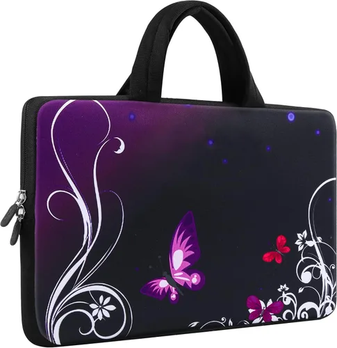 Miniatura 17 de iColor 11 11.6 12 12.1 12.5 Bolso de transporte para laptop, funda para Chromebook, portátil, ultrabook, tableta con asa, tote de neopreno