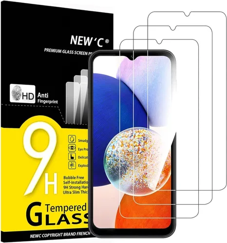 Miniatura 16 de NEW'C Paquete de 3 protectores de pantalla de vidrio templado diseñados para Samsung Galaxy A12, Galaxy A02s, resistente a los arañazos, sin