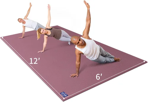 MRO Extra Large Yoga Mat, 12'x6'/9'x6'/7'x5'/6'x4' (9MM) Extra Wide and Thick Exercise Mats for Home Gym Workout, Non-Slip, Soft for Women and Men