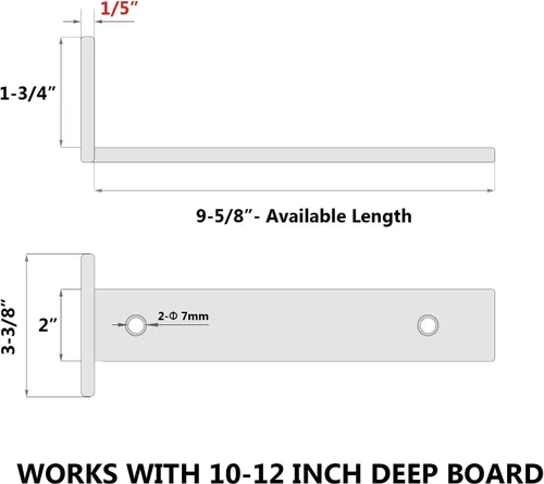 Miniatura 2 de NEODROP Paquete de 4 soportes flotantes de 10 pulgadas, soportes en L de pared ocultos resistentes para cocina, chimeneas, estanterías Accesorios