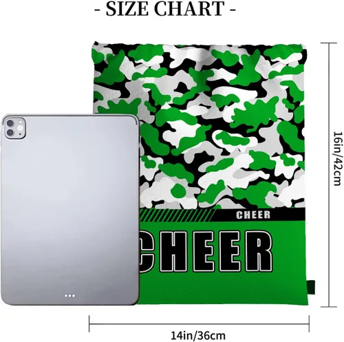 Miniatura 6 de Mochila con cordón impermeable para gimnasio, bolsas con cordón, bolsa de cuerda deportiva, mochila de camuflaje, Bolsas con cordón Cheer - Bolsas