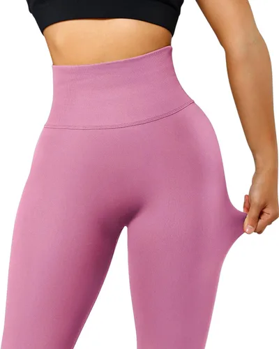 Miniatura 3 de SUUKSESS Leggings sin costuras para mujer, con levantamiento de glúteos, cintura alta, pantalones de yoga para entrenamiento