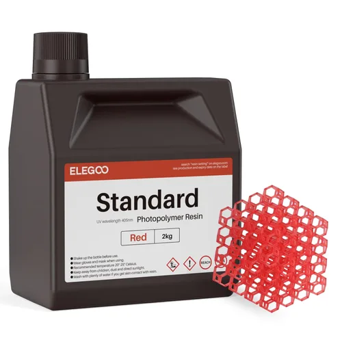 Miniatura 15 de ELEGOO Resina de impresora 3D estándar mejorada 2.0, resina fotopolimérica de curado UV de 405 nm para Mars Saturn Jupiter MSLA DLP LCD 3D Printing
